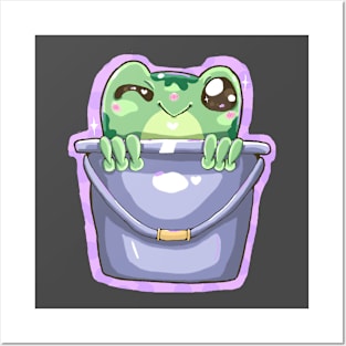 Froggy in a bucket (pocket design) Posters and Art